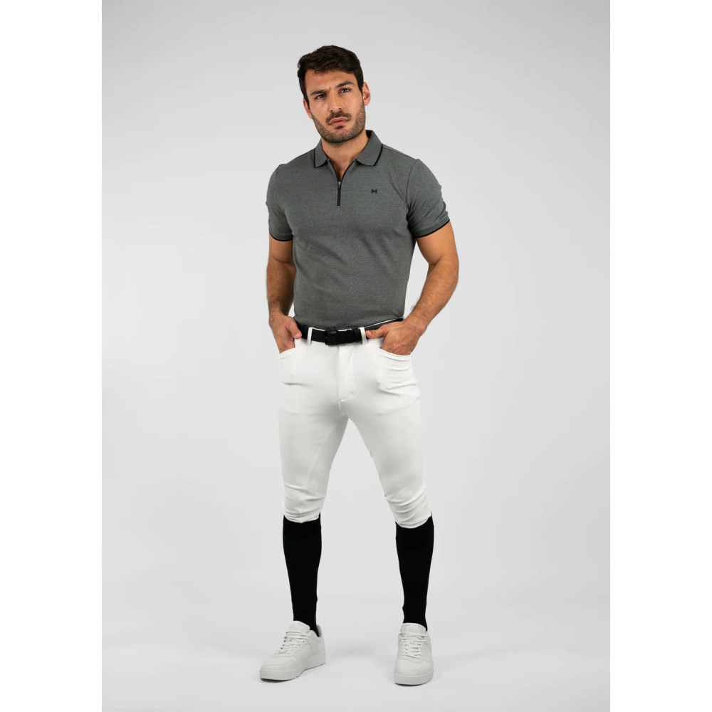 Bryczesy Męskie Performance (White) Maximilian Equestrian