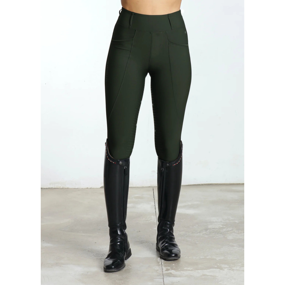 Legginsy Jeździeckie Pro Riding (Hunter Green) Maximilian Equestrian