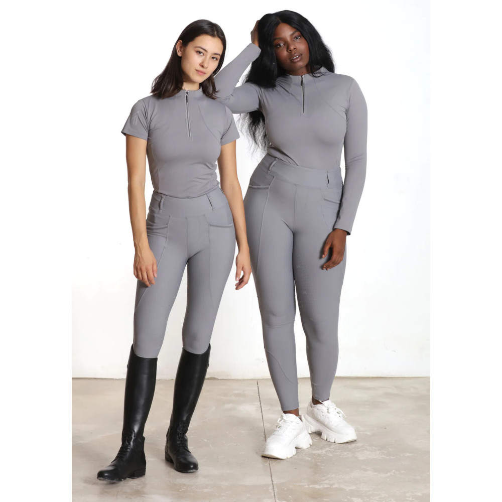 Legginsy Jeździeckie Pro Riding (Grey) Maximilian Equestrian