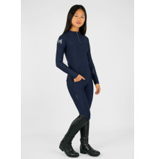 Młodzieżowe Legginsy Jeździeckie Pro Riding (Navy) Maximilian Equestrian
