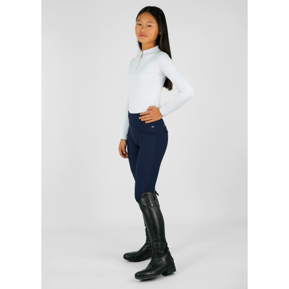 Młodzieżowe Legginsy Jeździeckie Pro Riding (Navy) Maximilian Equestrian