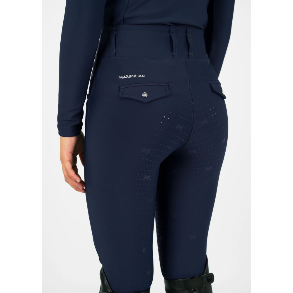 Młodzieżowe Legginsy Jeździeckie Pro Riding (Navy) Maximilian Equestrian