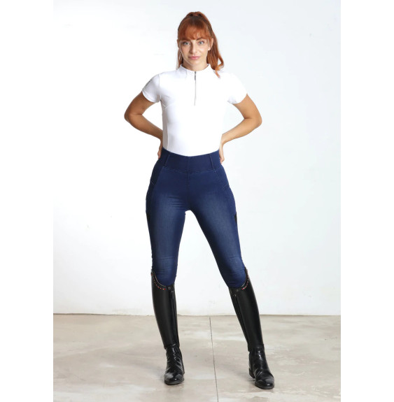 Legginsy Jeździeckie Denim (Dark Blue) Maximilian Equestrian