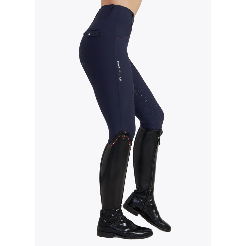 Legginsy Jeździeckie Pro Riding (Navy) Maximilian Equestrian