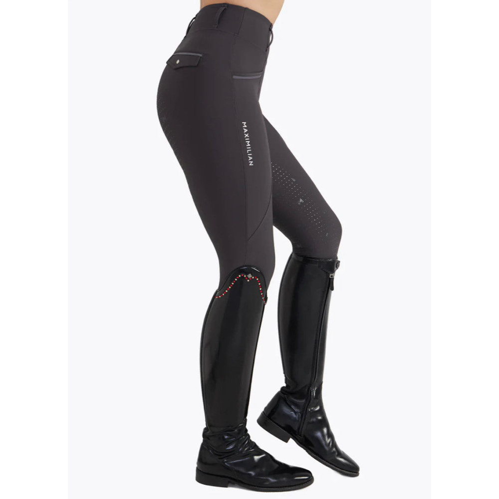 Legginsy Jeździeckie Pro Riding (Charcoal Grey) Maximilian Equestrian
