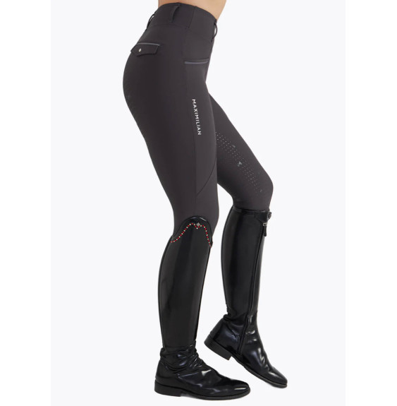 Legginsy Jeździeckie Pro Riding (Charcoal Grey) Maximilian Equestrian