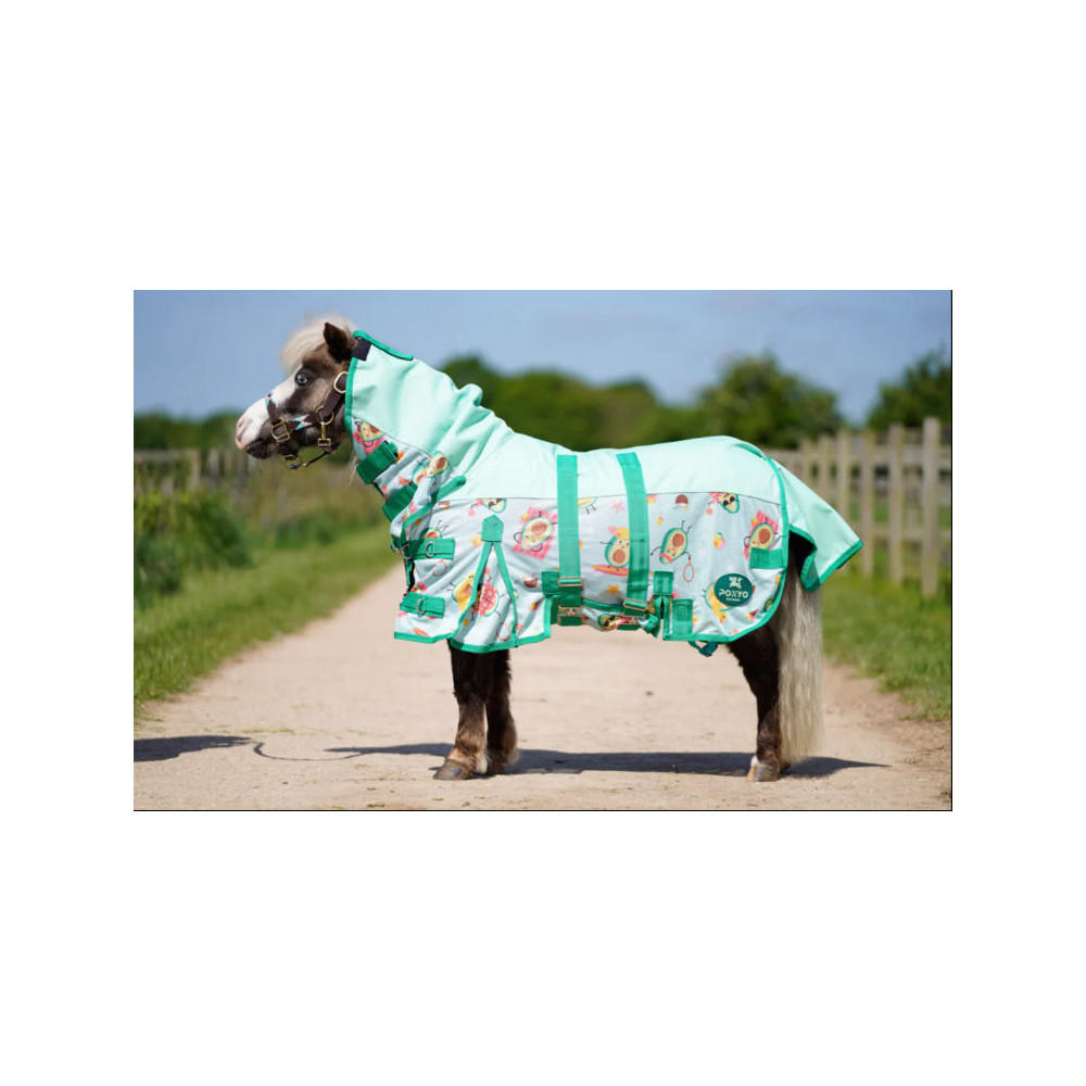 Derka Siatkowa z Wodoodpornym Grzbietem i Kapturem Happy Avo Ponyo Horsewear