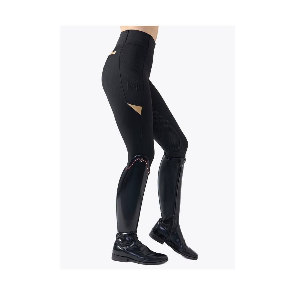 Legginsy Jeździeckie Tech Riding (Black/Gold) Maximilian Equestrian