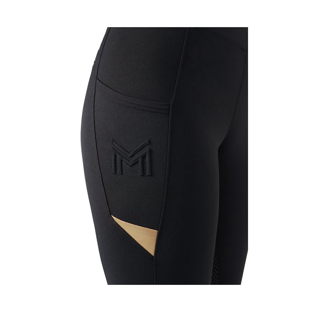 Legginsy Jeździeckie Tech Riding (Black/Gold) Maximilian Equestrian