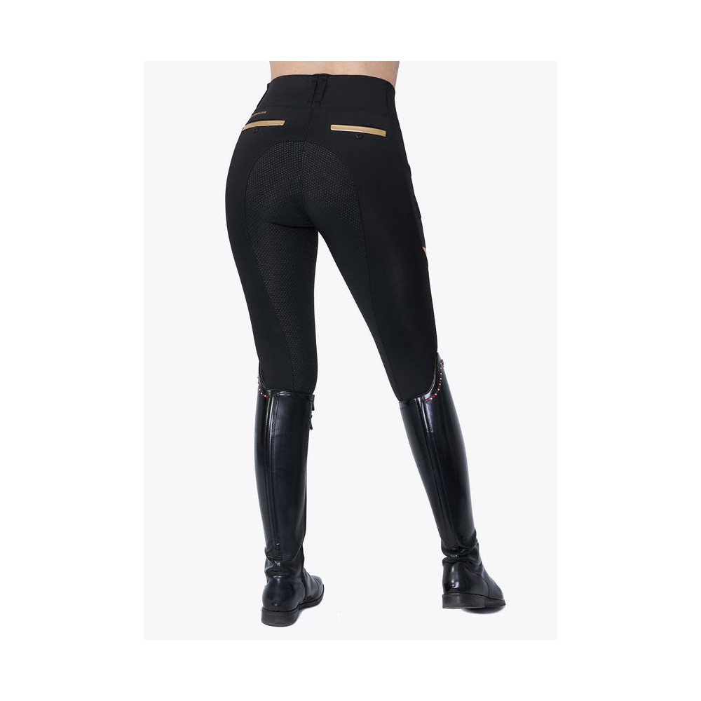 Legginsy Jeździeckie Tech Riding (Black/Gold) Maximilian Equestrian