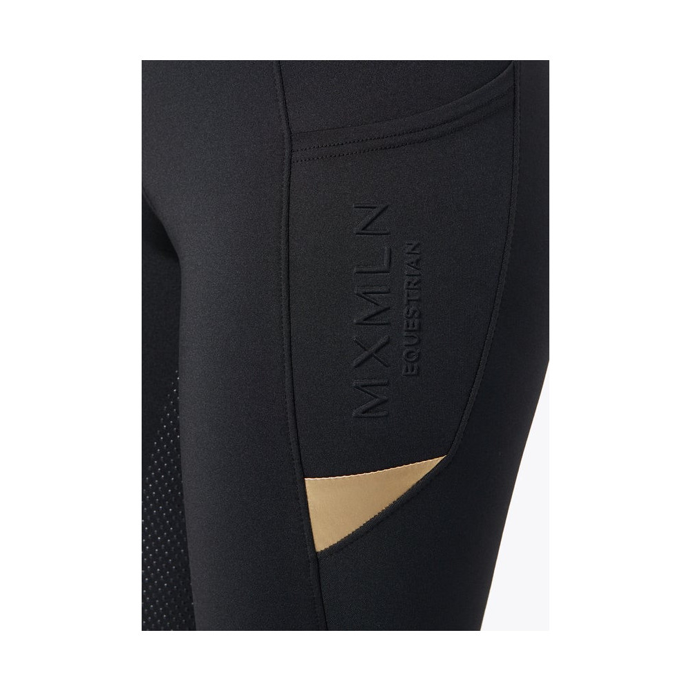 Legginsy Jeździeckie Tech Riding (Black/Gold) Maximilian Equestrian