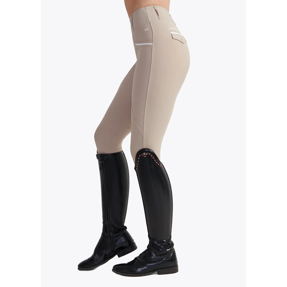 Legginsy Jeździeckie Pro Riding (Beige) Maximilian Equestrian