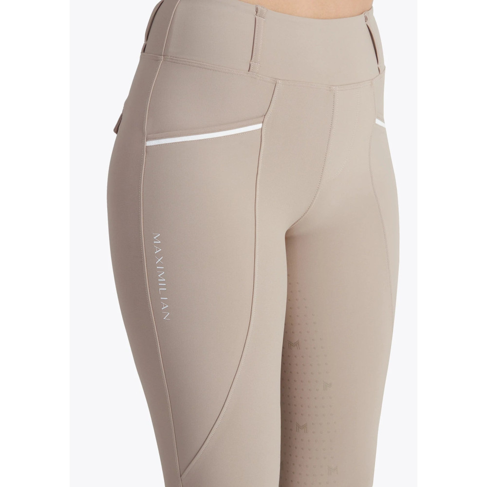Legginsy Jeździeckie Pro Riding (Beige) Maximilian Equestrian