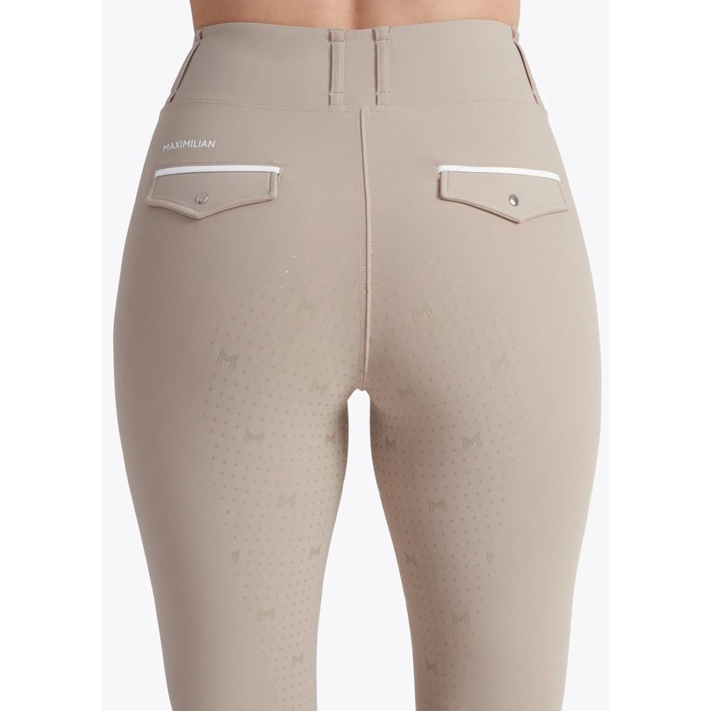 Legginsy Jeździeckie Pro Riding (Beige) Maximilian Equestrian