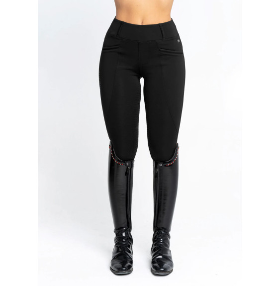 Zimowe Legginsy Jeździeckie (Black) Maximilian Equestrian