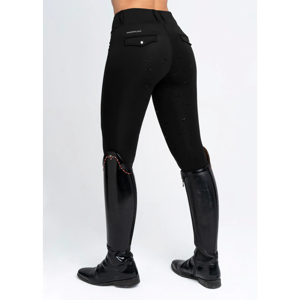 Zimowe Legginsy Jeździeckie (Black) Maximilian Equestrian