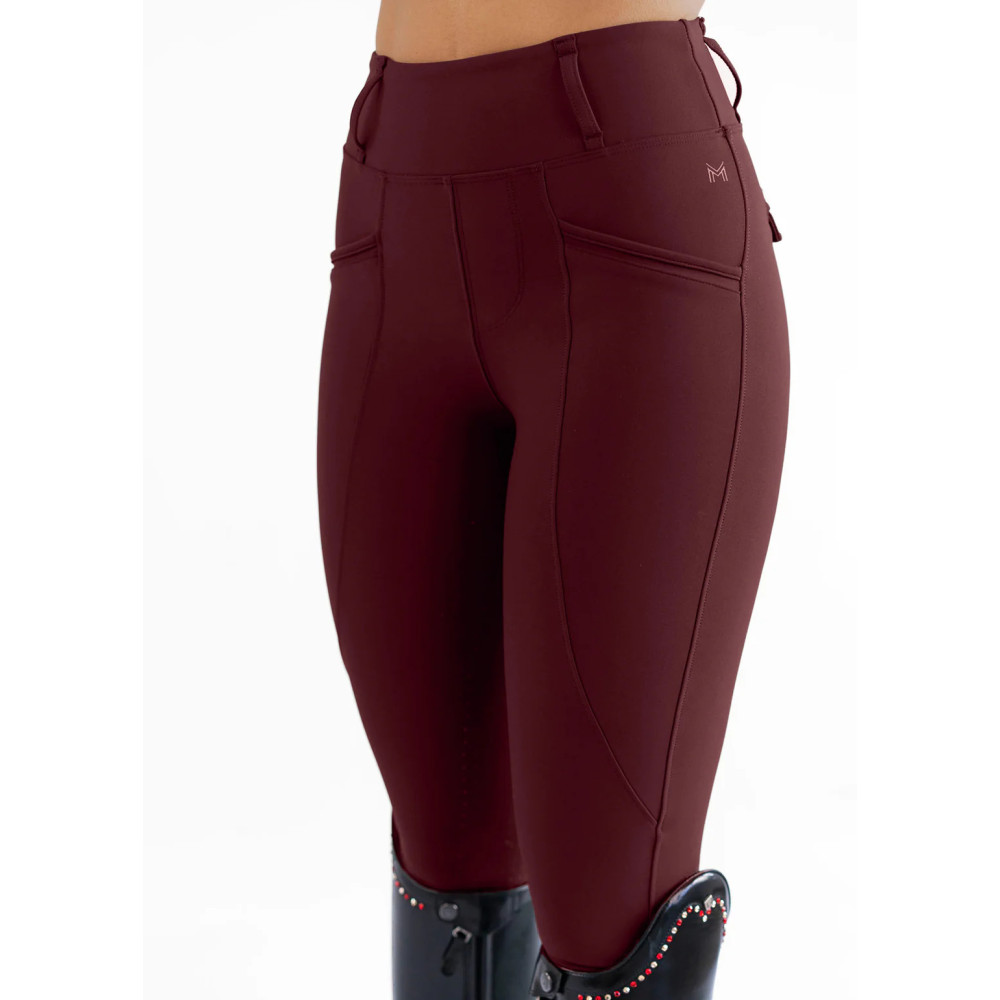 Legginsy Jeździeckie Pro Riding (Burgundy) Maximilian Equestrian