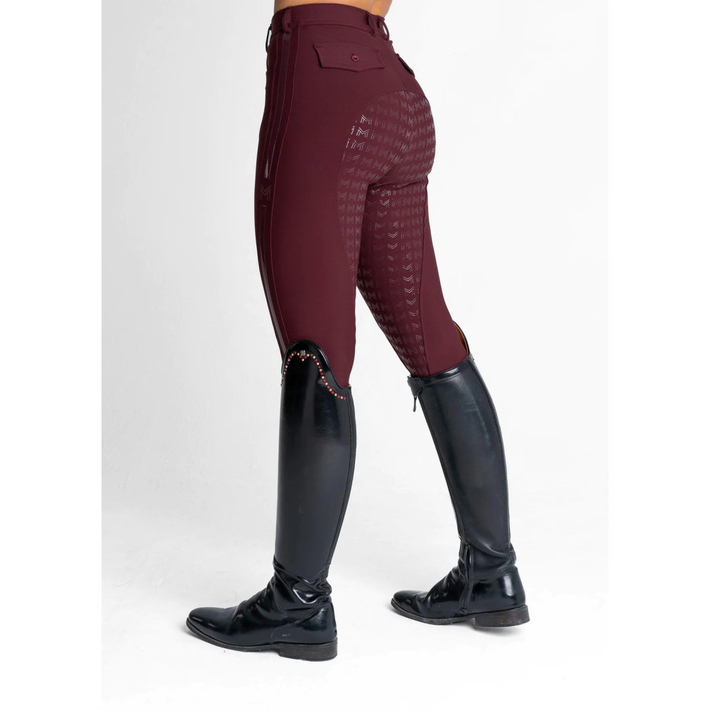 Legginsy Jeździeckie Pro Riding (Burgundy) Maximilian Equestrian