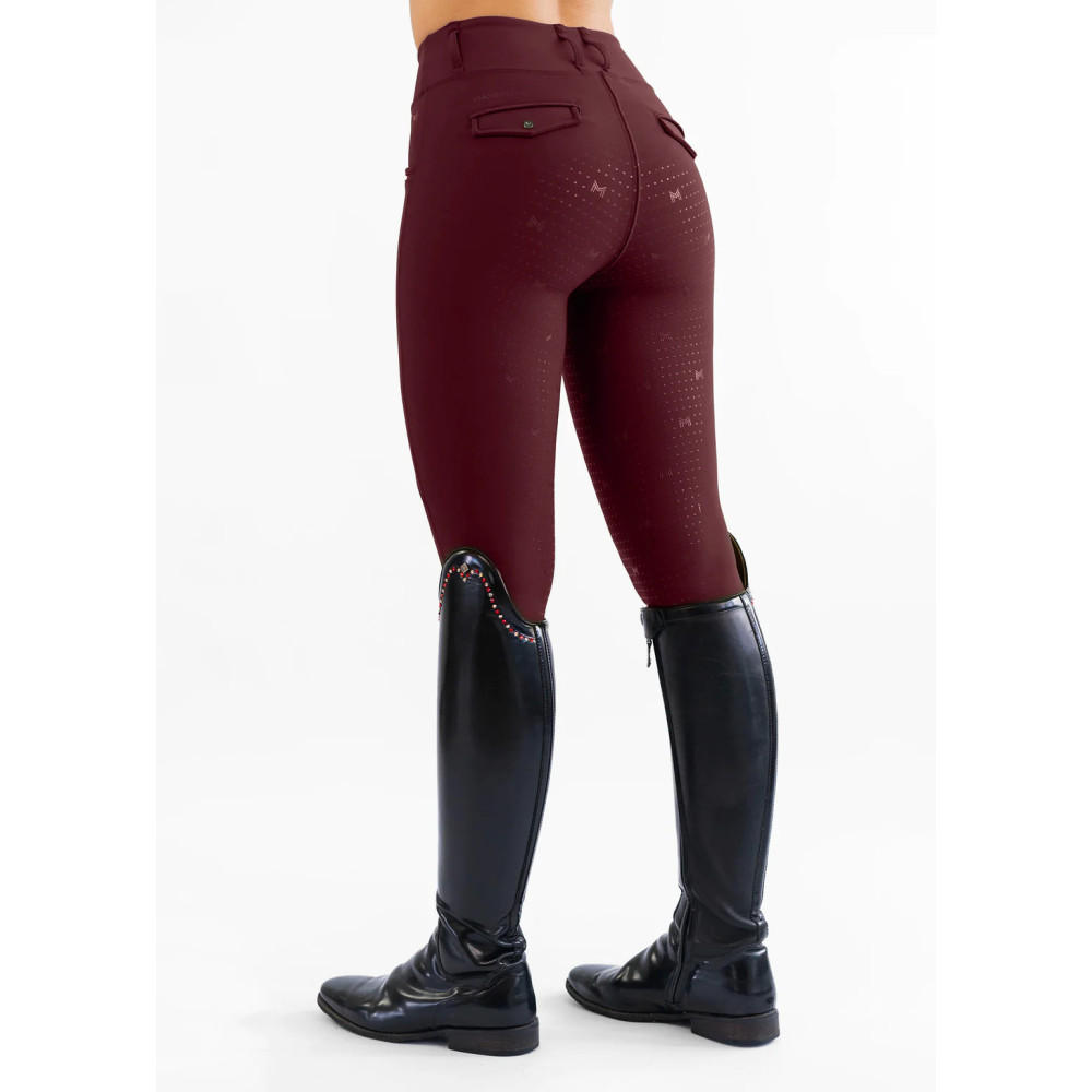 Legginsy Jeździeckie Pro Riding (Burgundy) Maximilian Equestrian