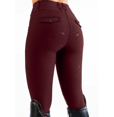 Legginsy Jeździeckie Pro Riding (Burgundy) Maximilian Equestrian