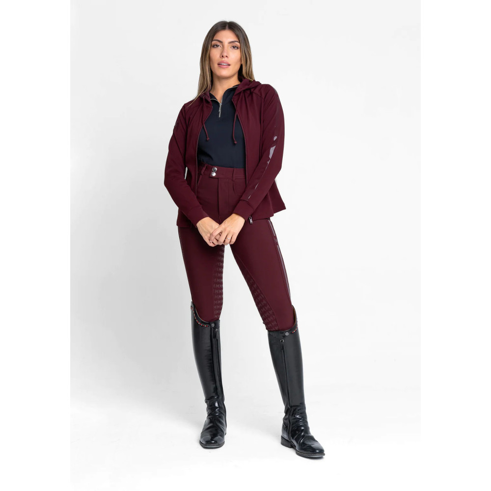 Legginsy Jeździeckie Pro Riding (Burgundy) Maximilian Equestrian