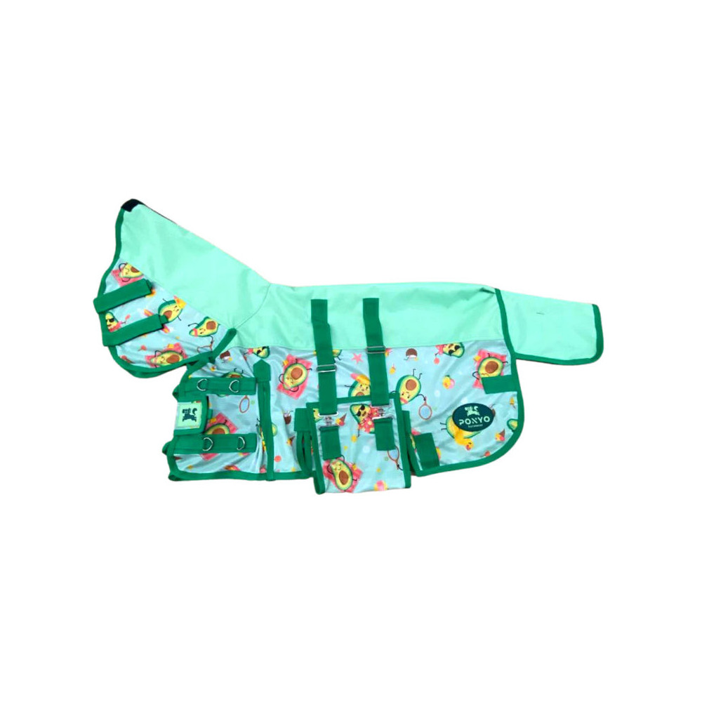 Derka Siatkowa z Wodoodpornym Grzbietem i Kapturem Happy Avo Ponyo Horsewear