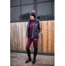 Legginsy Born to Ride Winter Red Wine True Rider