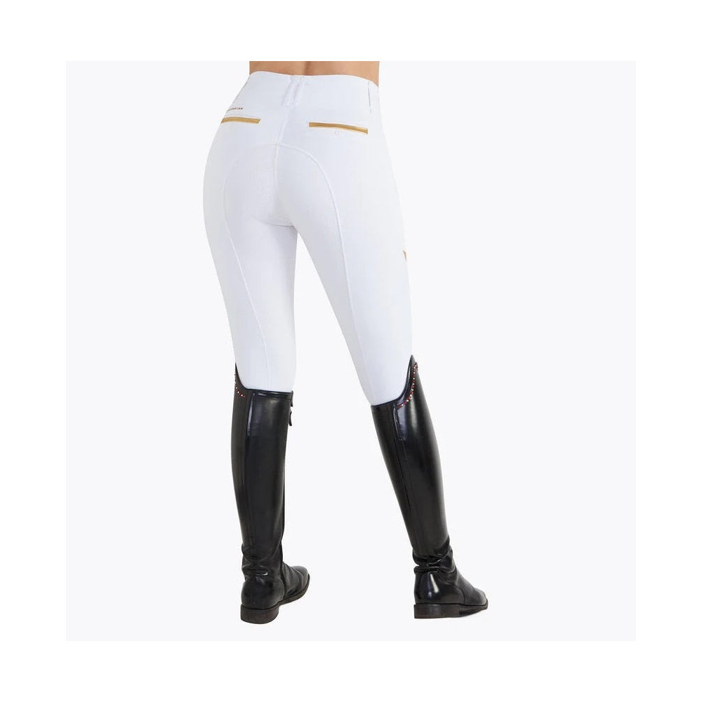 Legginsy Jeździeckie Tech Riding (White/Gold) Maximilian Equestrian