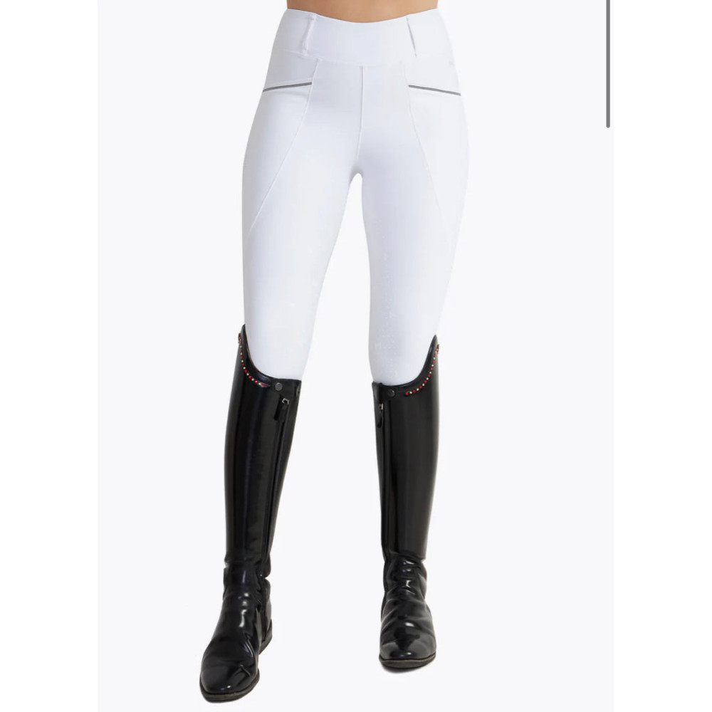 Legginsy Jeździeckie Pro Riding (White) Maximilian Equestrian