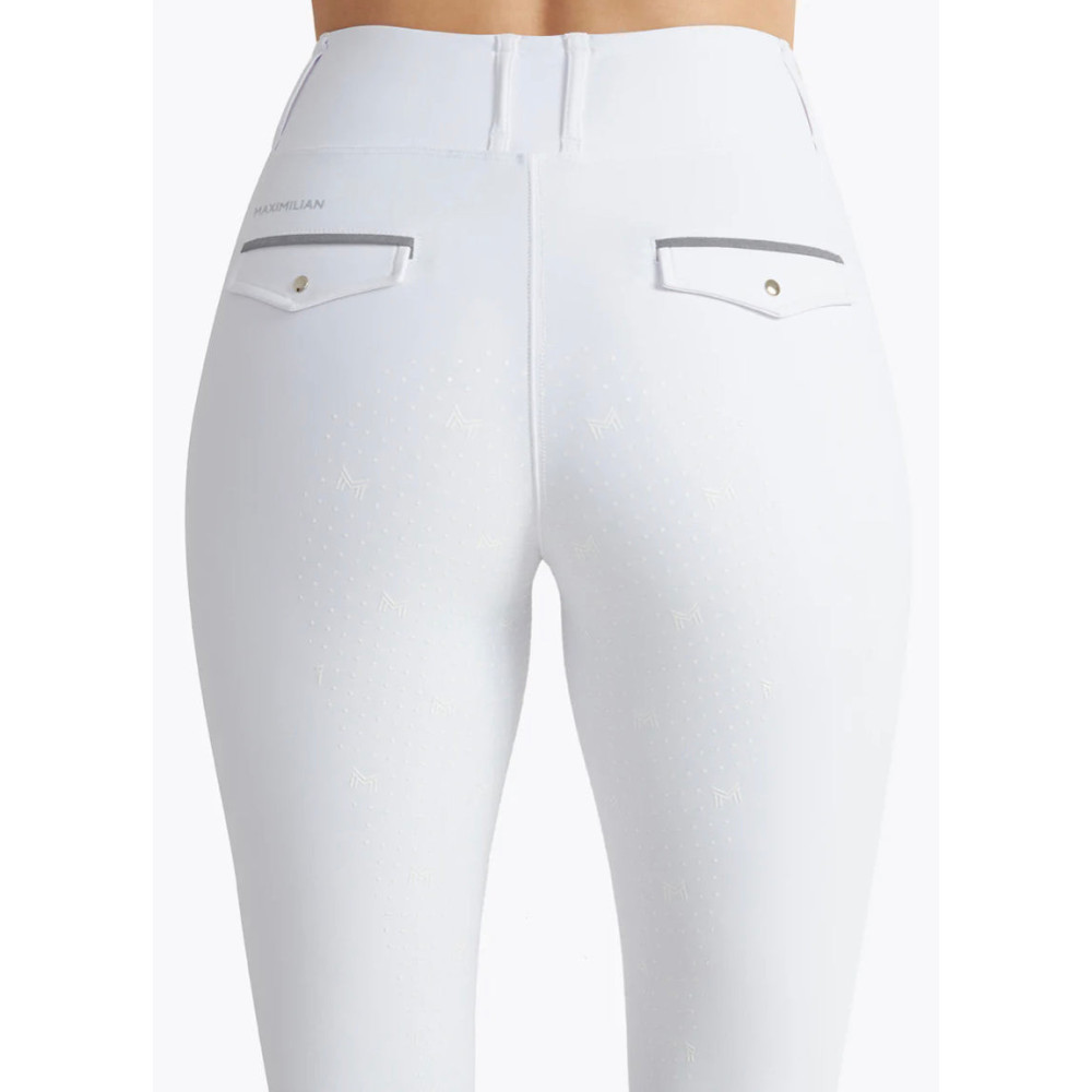 Legginsy Jeździeckie Pro Riding (White) Maximilian Equestrian