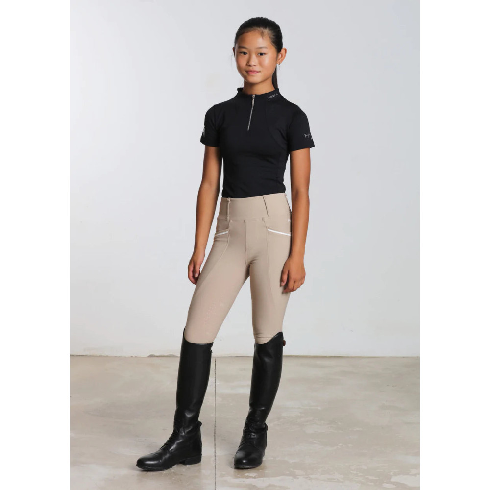 Młodzieżowe Legginsy Jeździeckie Pro Riding (Beige) Maximilian Equestrian