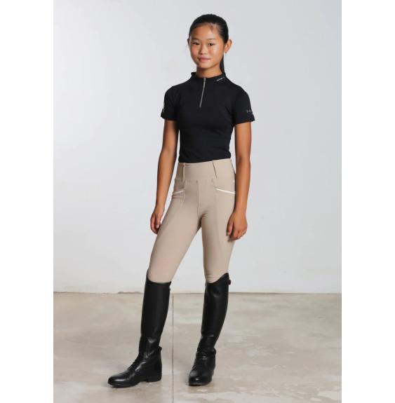 Młodzieżowe Legginsy Jeździeckie Pro Riding (Beige) Maximilian Equestrian