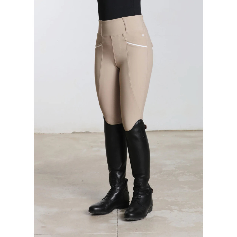 Młodzieżowe Legginsy Jeździeckie Pro Riding (Beige) Maximilian Equestrian