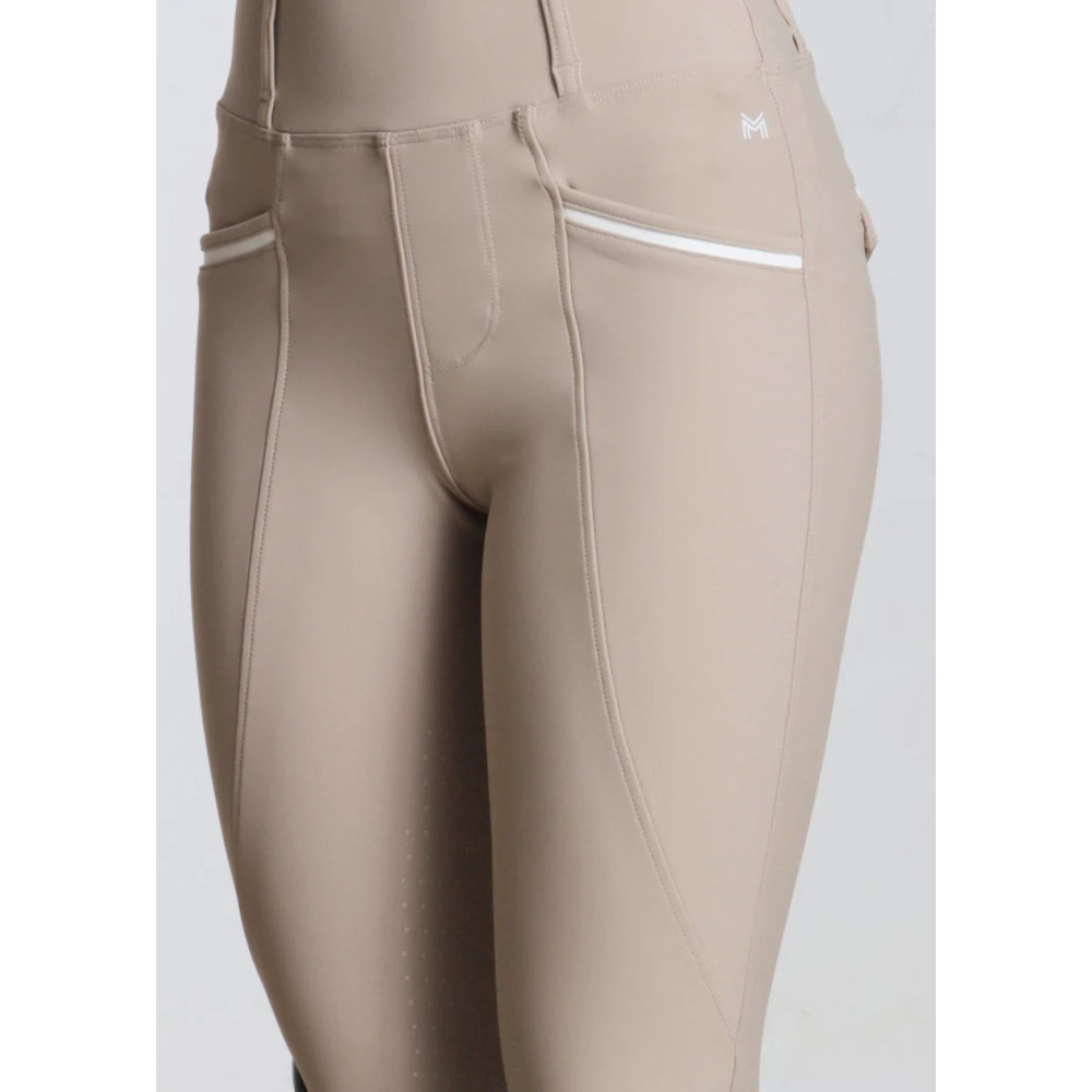Młodzieżowe Legginsy Jeździeckie Pro Riding (Beige) Maximilian Equestrian