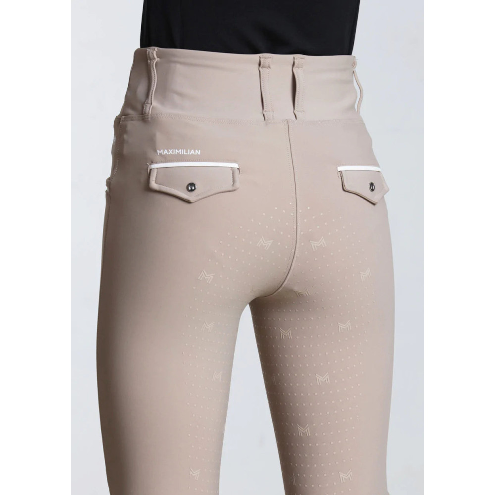 Młodzieżowe Legginsy Jeździeckie Pro Riding (Beige) Maximilian Equestrian
