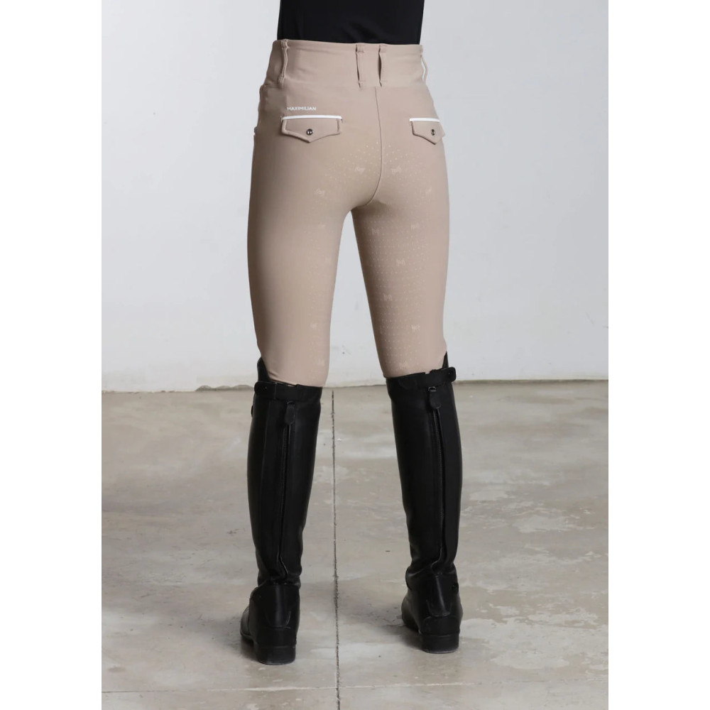 Młodzieżowe Legginsy Jeździeckie Pro Riding (Beige) Maximilian Equestrian
