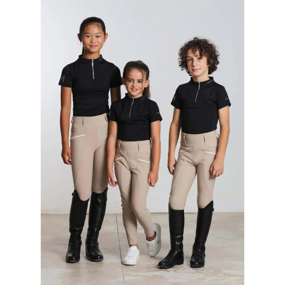 Młodzieżowe Legginsy Jeździeckie Pro Riding (Beige) Maximilian Equestrian