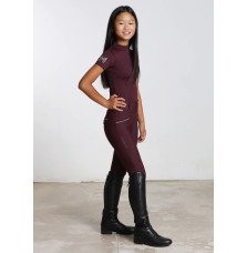Młodzieżowe Legginsy Jeździeckie Pro Riding (Wine) Maximilian Equestrian
