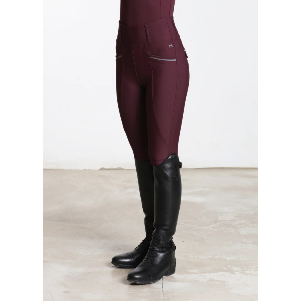 Młodzieżowe Legginsy Jeździeckie Pro Riding (Wine) Maximilian Equestrian