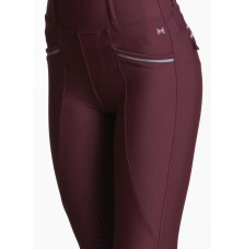 Młodzieżowe Legginsy Jeździeckie Pro Riding (Wine) Maximilian Equestrian