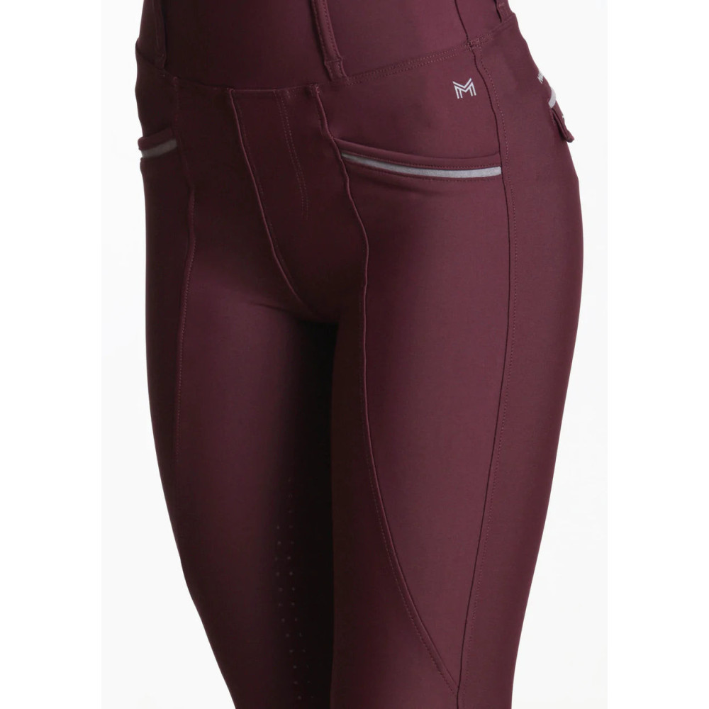 Młodzieżowe Legginsy Jeździeckie Pro Riding (Wine) Maximilian Equestrian
