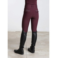 Młodzieżowe Legginsy Jeździeckie Pro Riding (Wine) Maximilian Equestrian