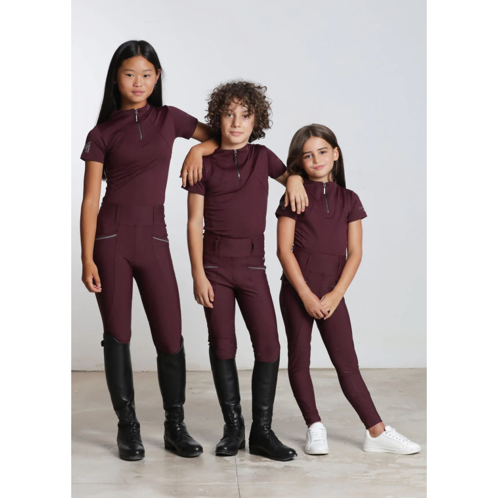 Młodzieżowe Legginsy Jeździeckie Pro Riding (Wine) Maximilian Equestrian