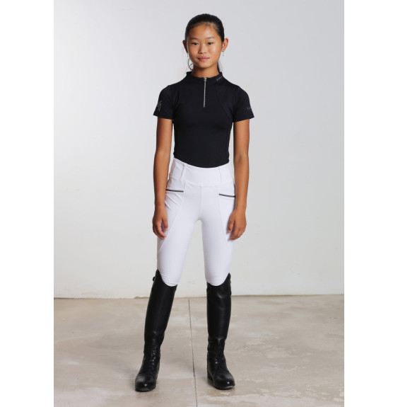 Młodzieżowe Legginsy Jeździeckie Pro Riding (White) Maximilian Equestrian