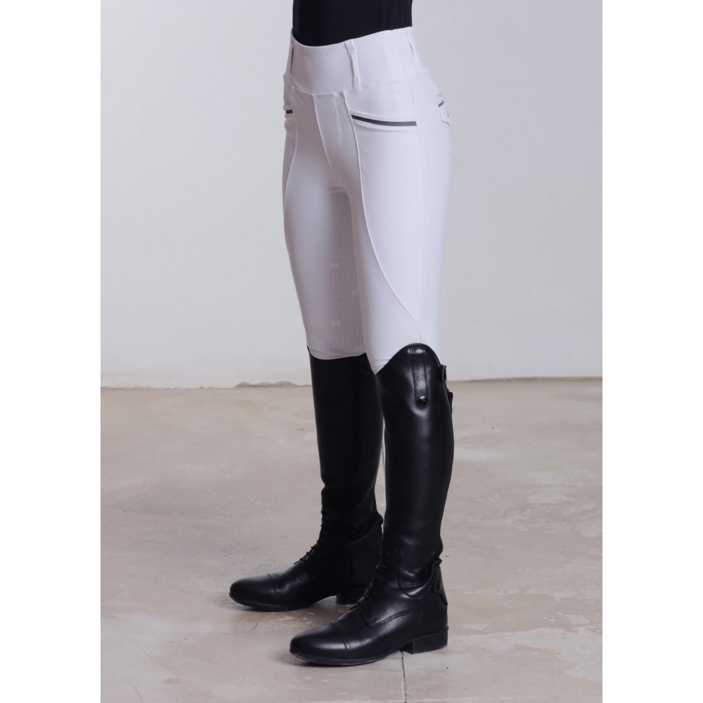Młodzieżowe Legginsy Jeździeckie Pro Riding (White) Maximilian Equestrian