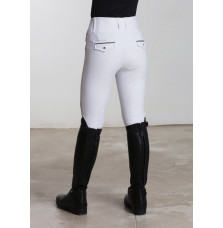 Młodzieżowe Legginsy Jeździeckie Pro Riding (White) Maximilian Equestrian