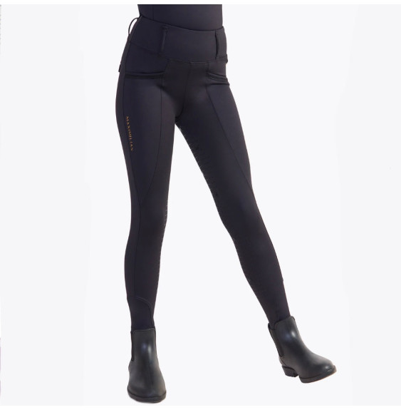 Młodzieżowe Legginsy Jeździeckie Pro Riding (Black) Maximilian Equestrian