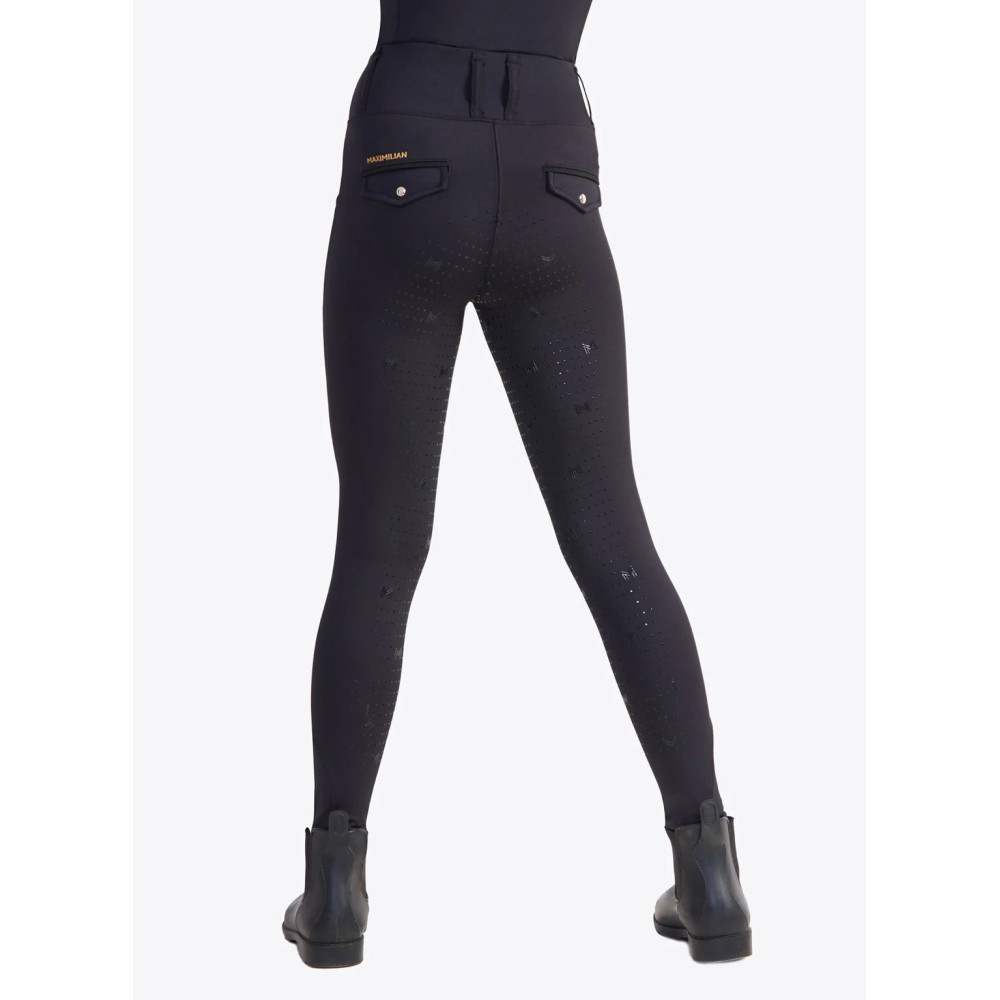 Młodzieżowe Legginsy Jeździeckie Pro Riding (Black) Maximilian Equestrian