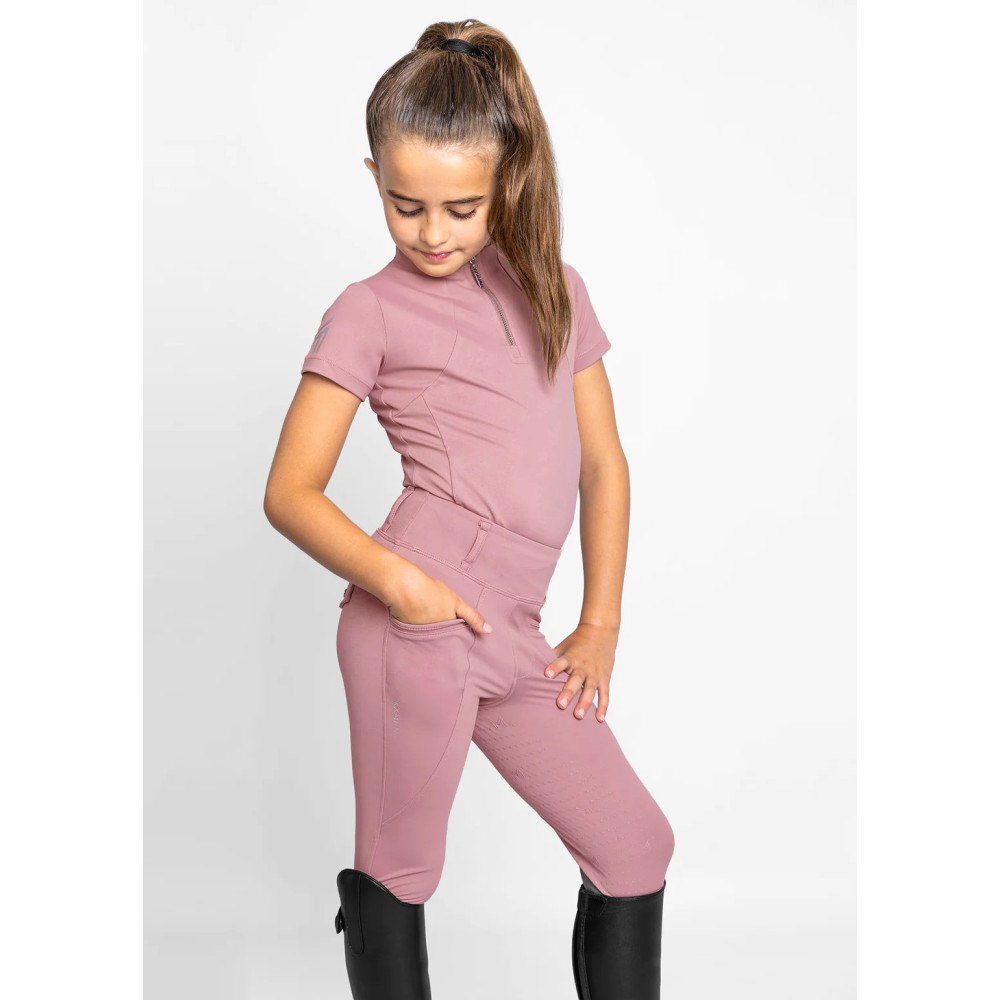 Młodzieżowe Legginsy Jeździeckie Pro Riding (Rose Taupe) Maximilian Equestrian