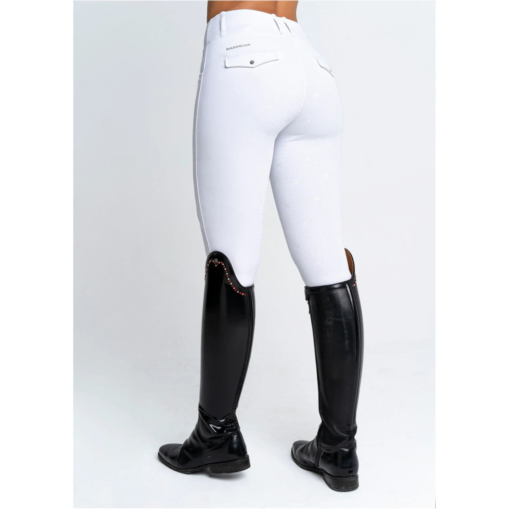 Zimowe Legginsy Jeździeckie (White) Maximilian Equestrian